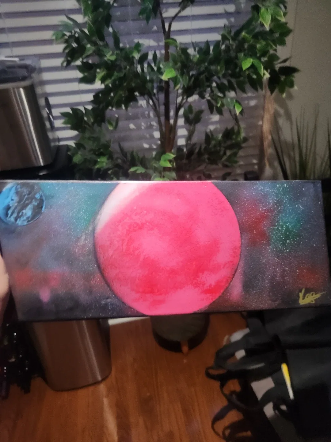Spray paint art all done at home - photo 4