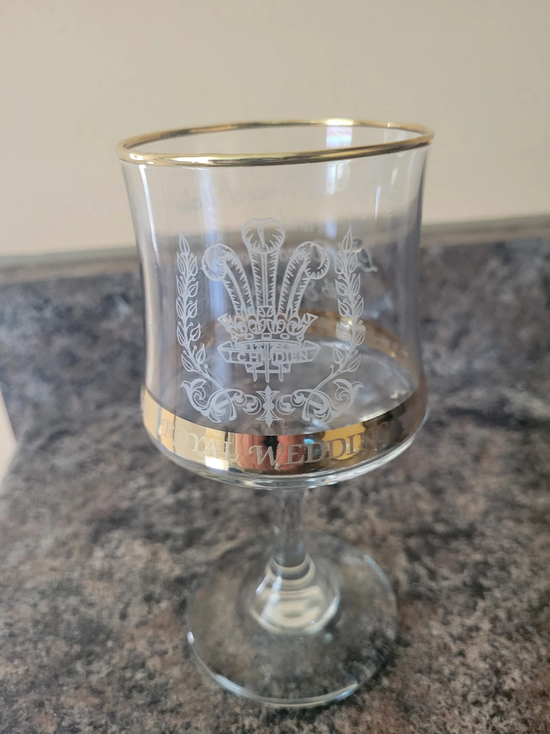 Royal Wedding Commemorative Glass