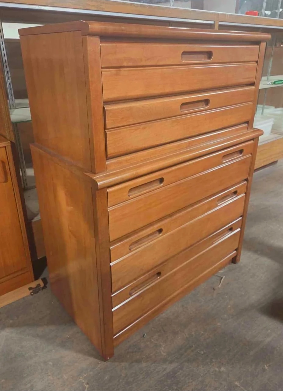 MCM Solid Wood 5 Drawer Tallboy Dresser (Delivery Available) - photo 3