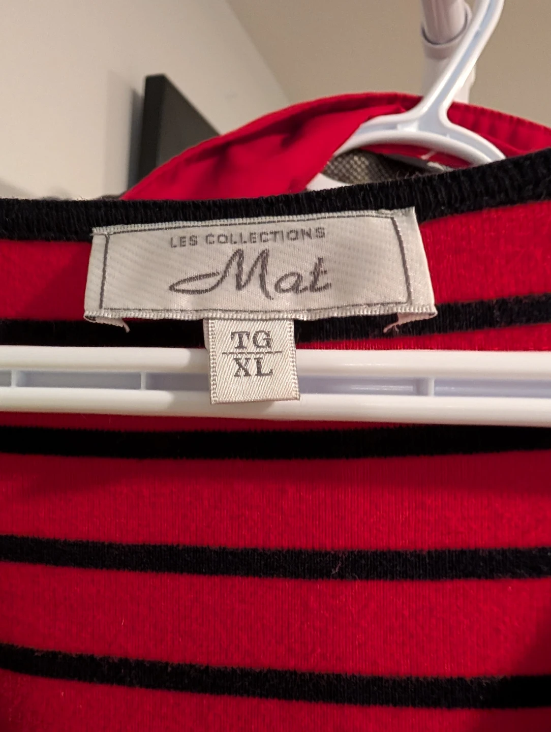 Mat Collection Red & Black Striped 3/4 Sleeve Top - photo 3