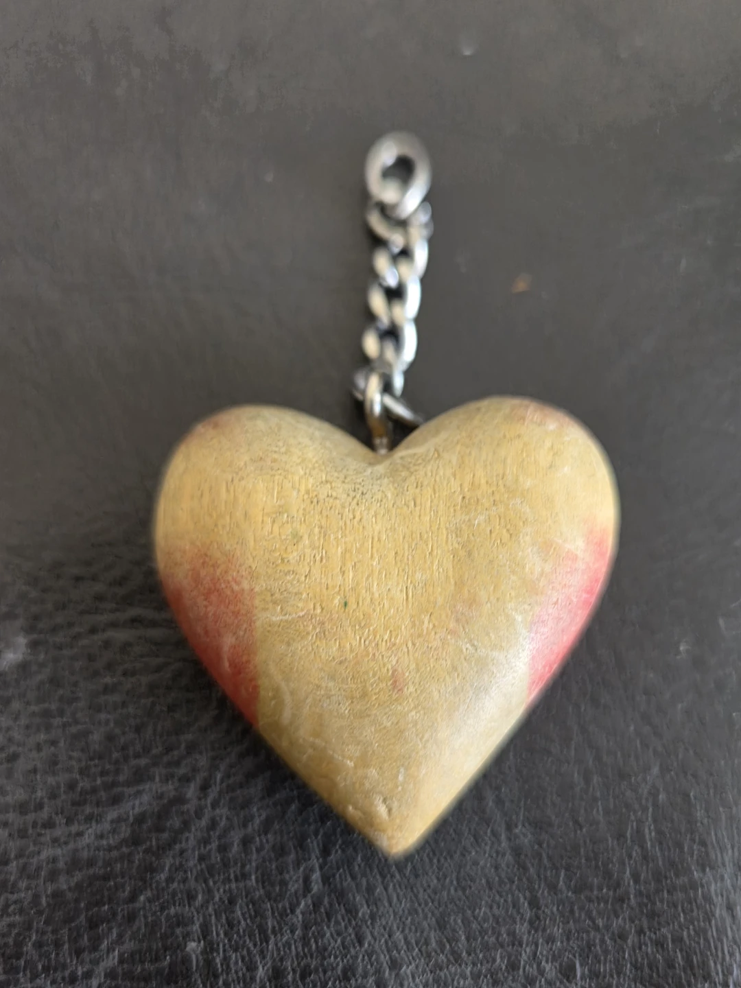Wooden Heart Keychain