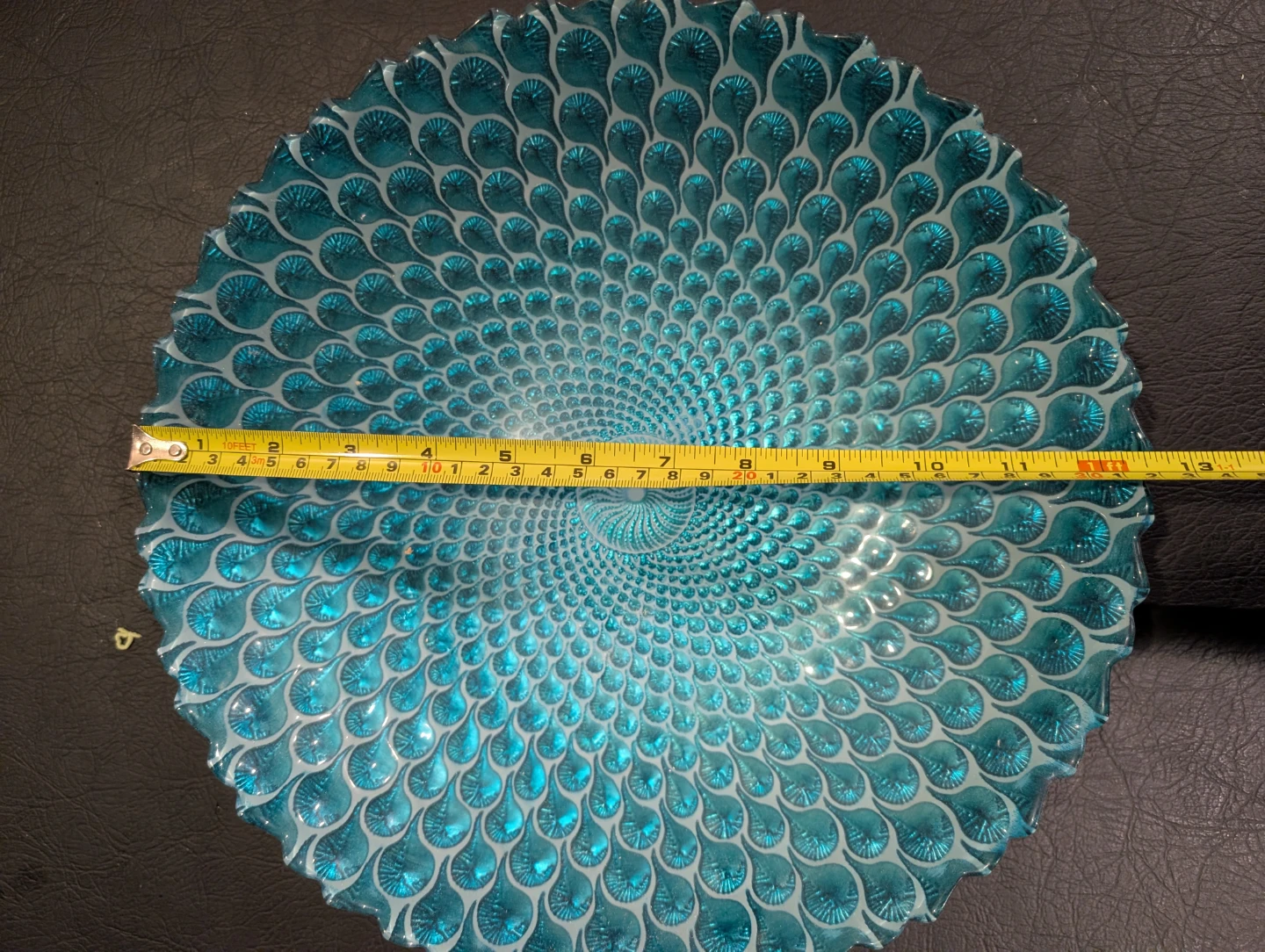 Decorative Teal Glass Plate - photo 5