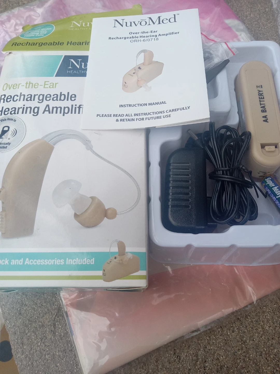 NuvoMed Over-the-Ear Rechargeable Hearing Amplifier ORH-6/0718