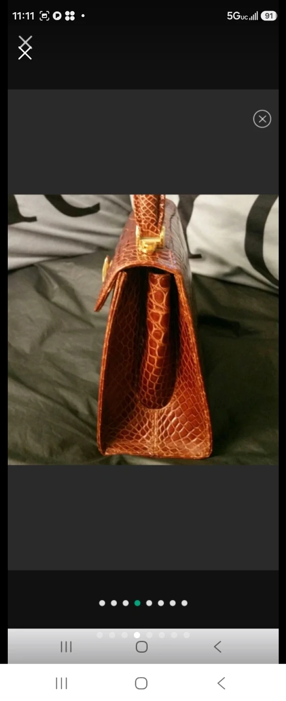 Brown Crocodile Embossed Handbag From Giorgio's - photo 2