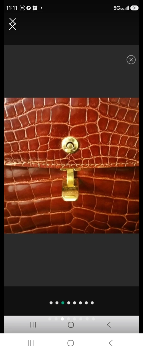 Brown Crocodile Embossed Handbag From Giorgio's - photo 3