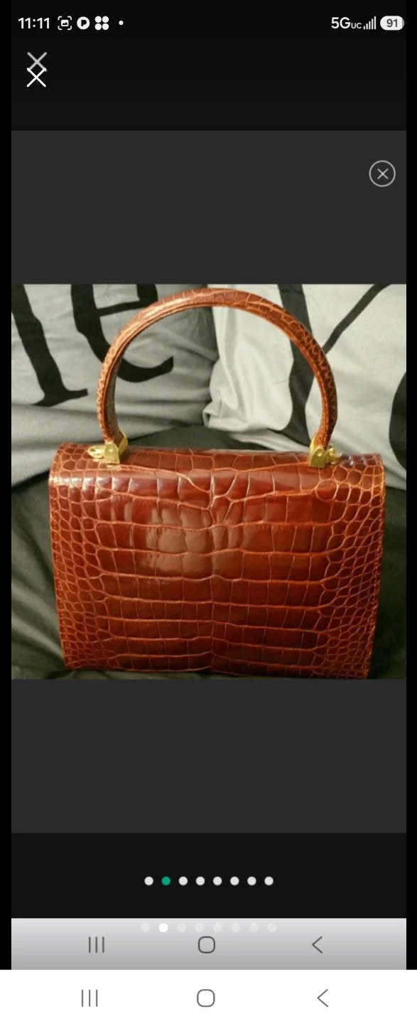 Brown Crocodile Embossed Handbag From Giorgio's - photo 4