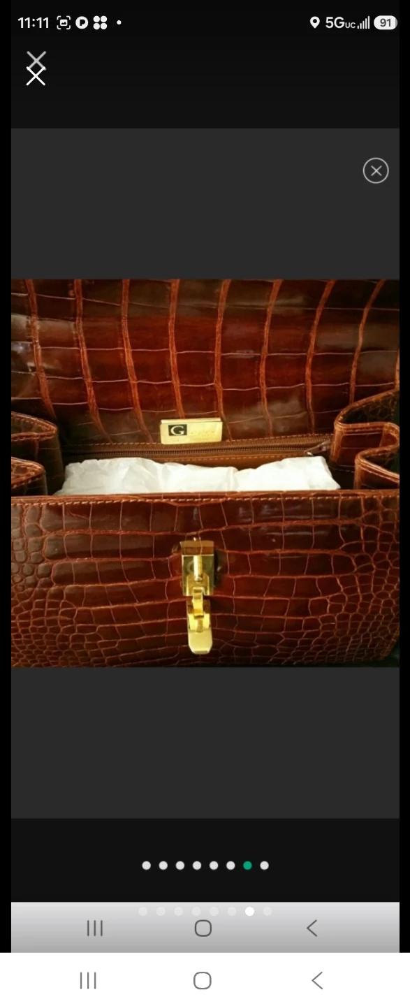 Brown Crocodile Embossed Handbag From Giorgio's - photo 5