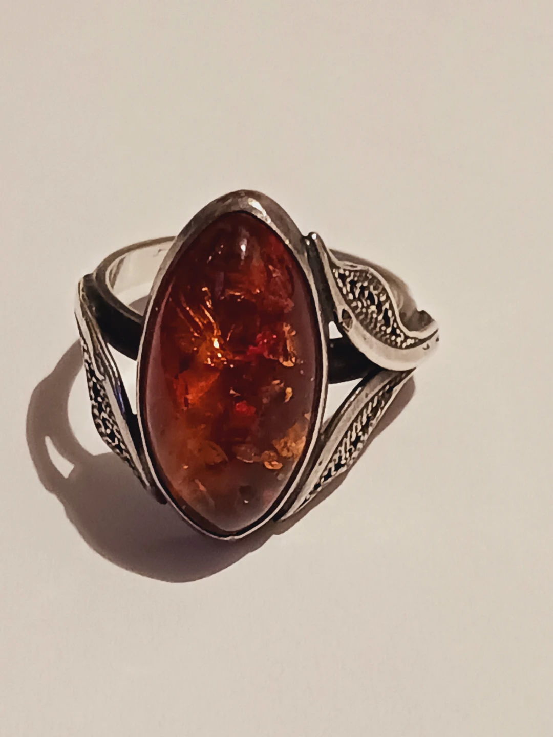 Beautiful Vintage Sterling Silver 925 Baltic Amber Ring. 6. - photo 4