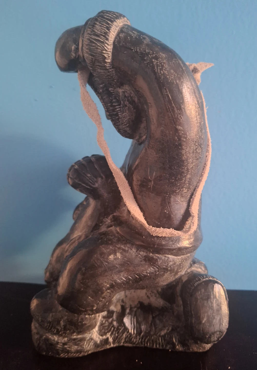 Vintage large Carved Stone Inuit Figures - photo 5