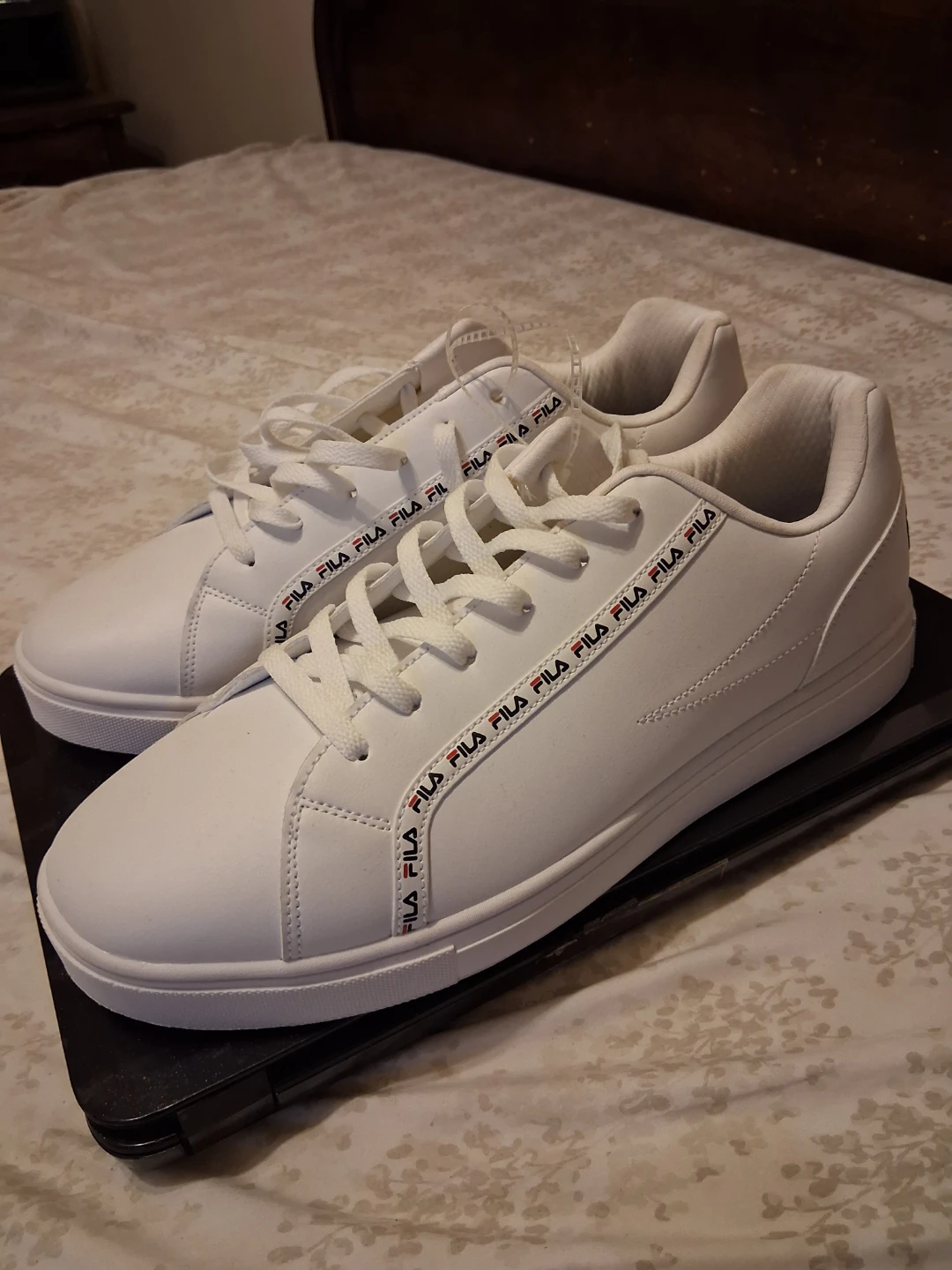 Fila White Leather Sneakers Size 13