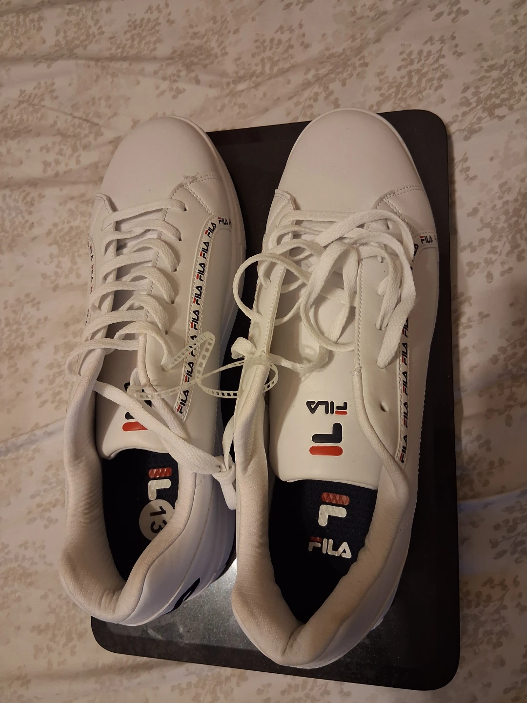 Fila White Leather Sneakers Size 13 - photo 3