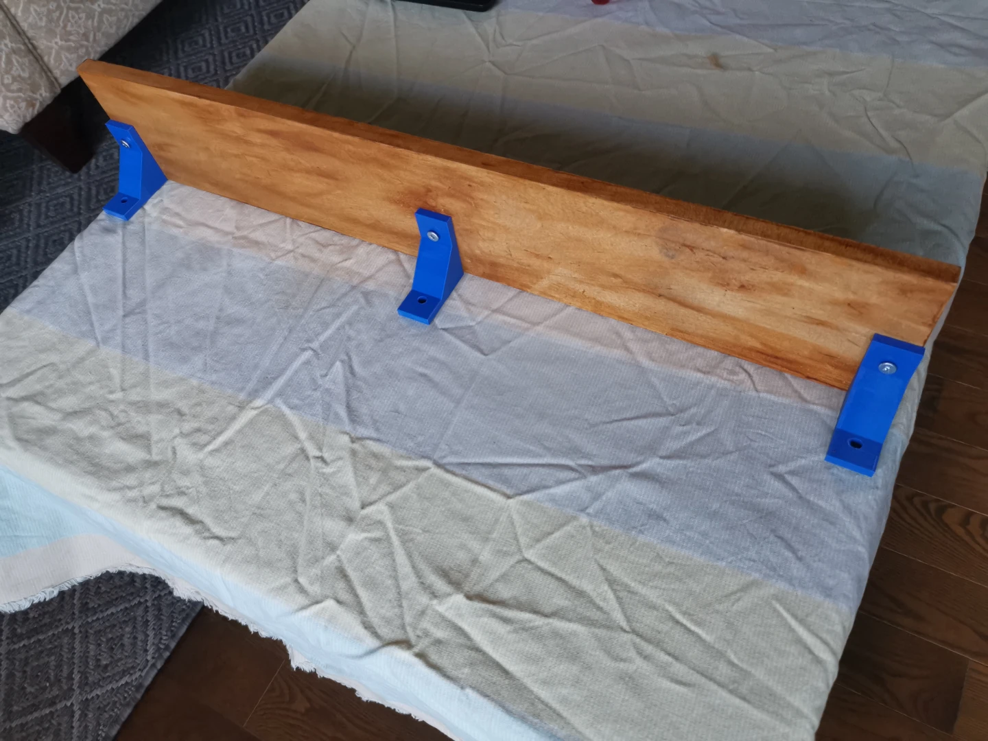 Handmade Floating Shelf - Dark Wood Finish - $5 - photo 2