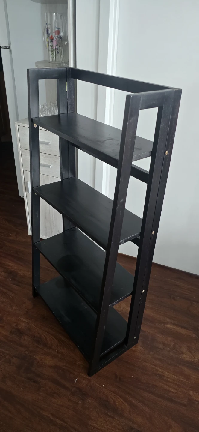 Black 4-Tier Ladder Shelf - photo 3