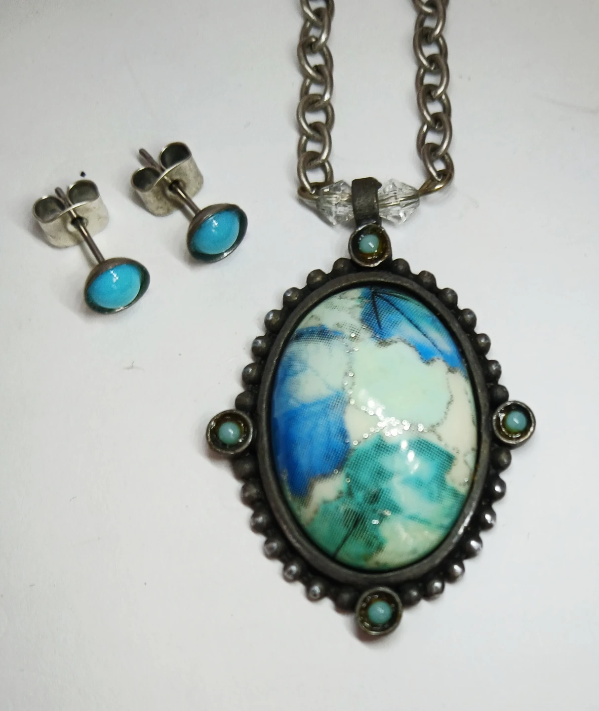 Turquoise Necklace and Earring Set - photo 5