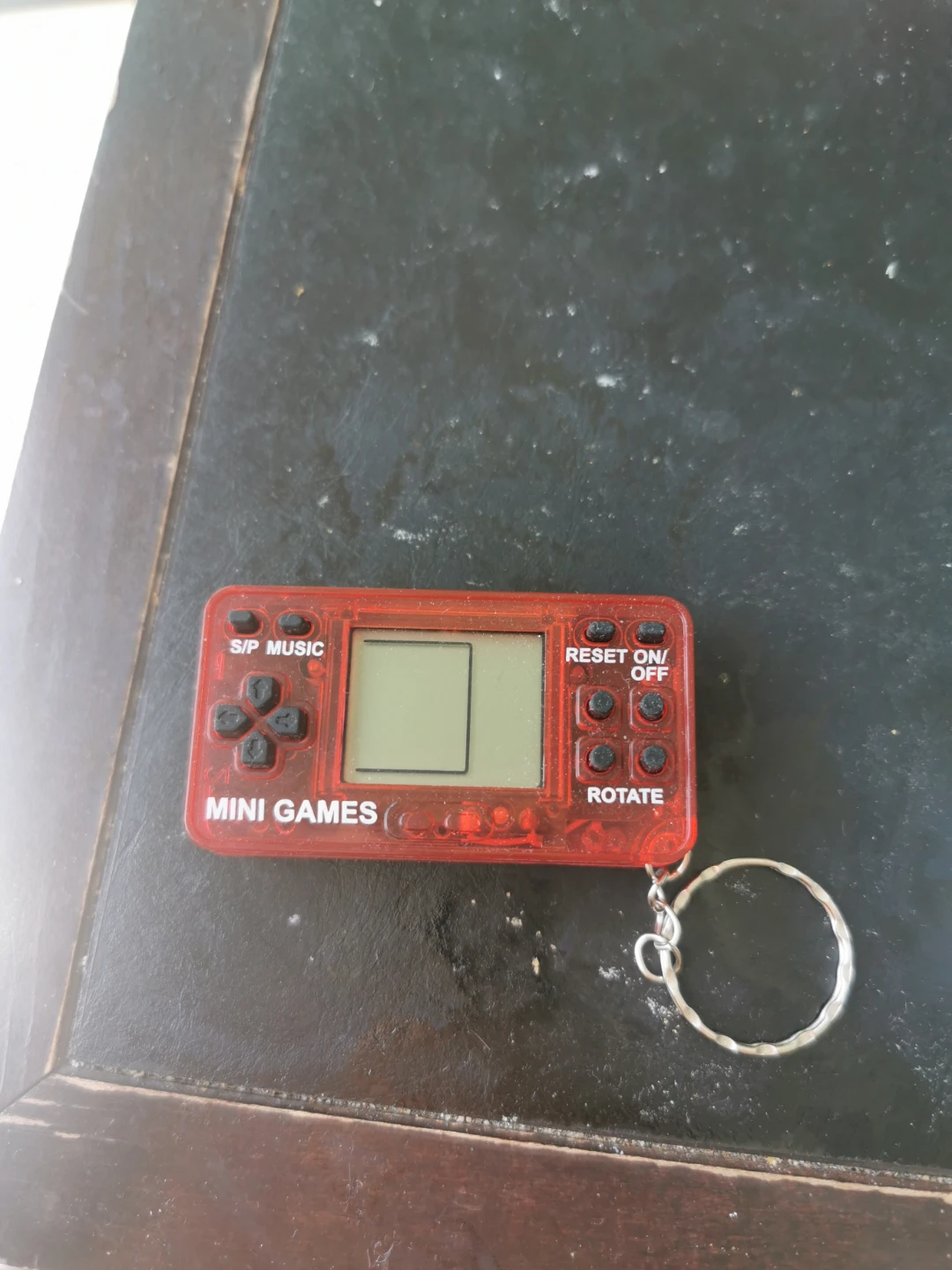 Red Mini Games Keychain Electronic Handheld