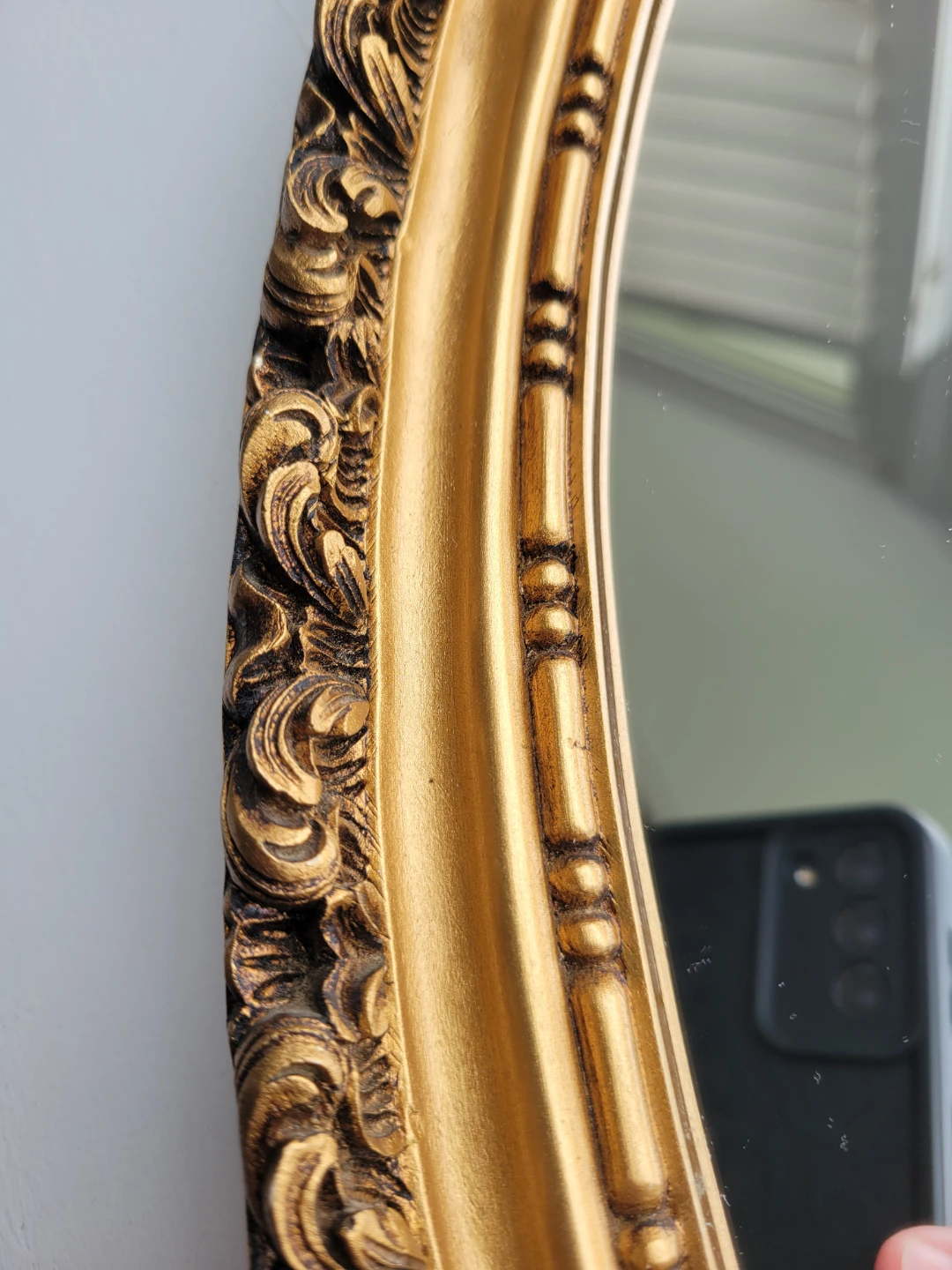 Ornate Gold Oval Wall Mirror - photo 2