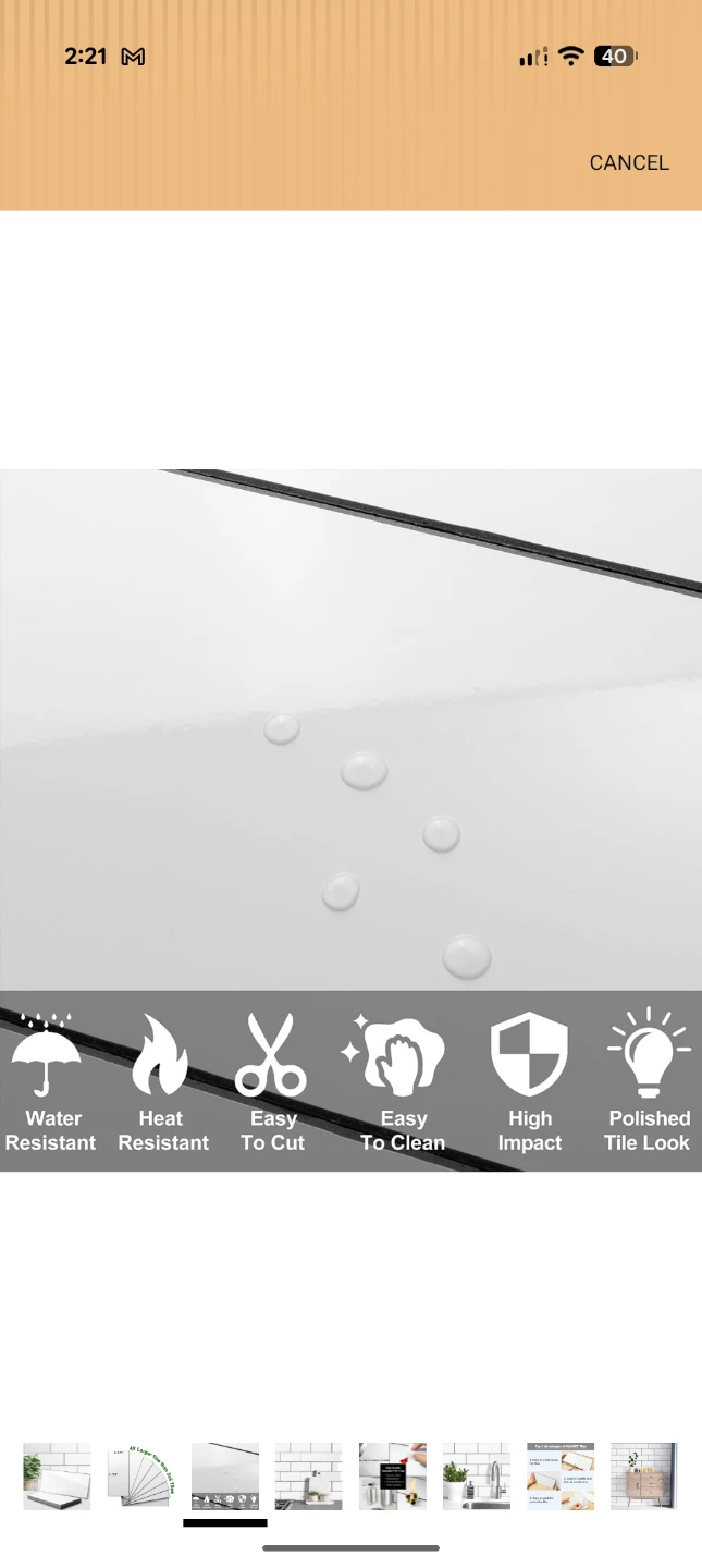 Polished White Thick PVC Peel and Stick Subway Wall Tiles - photo 3