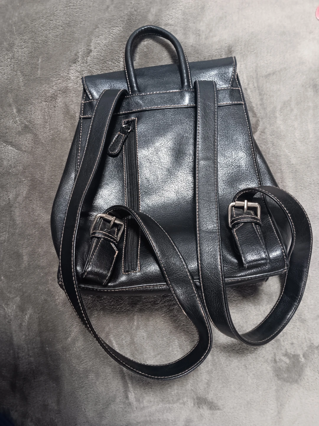 Black Leather Minicci Backpack - photo 2