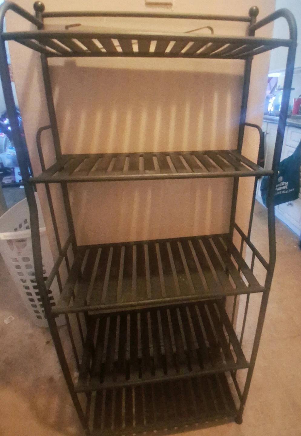 Tall metal shelving unit 5 Tiers