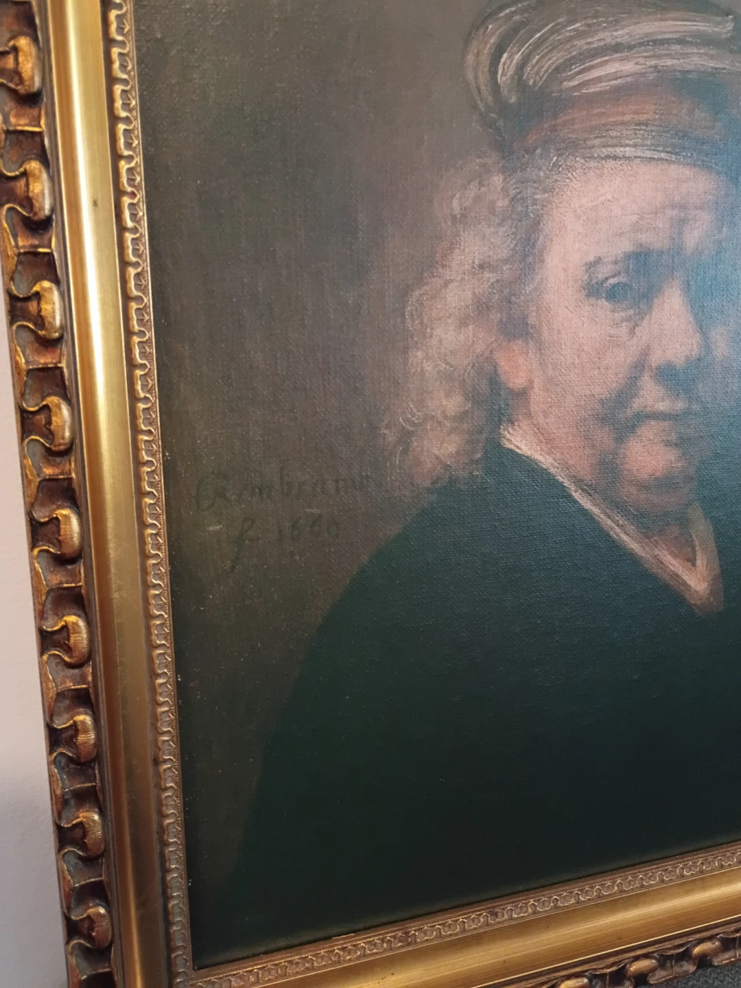 Vintage Rembrandt "Last Self-Portrait 1669" Framed Art Print - photo 3