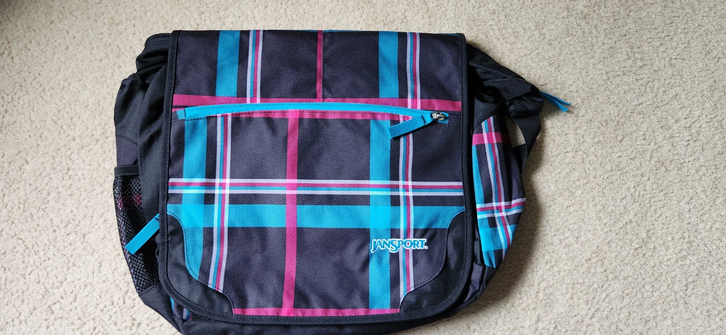 Jansport Plaid Messenger Bag