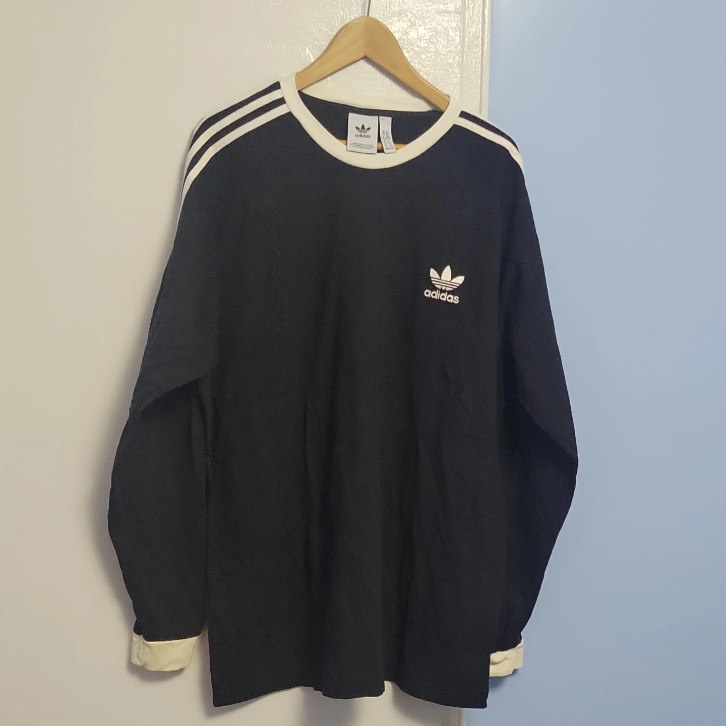 Adidas Long Sleeve T-Shirt Black White 2XL - photo 2