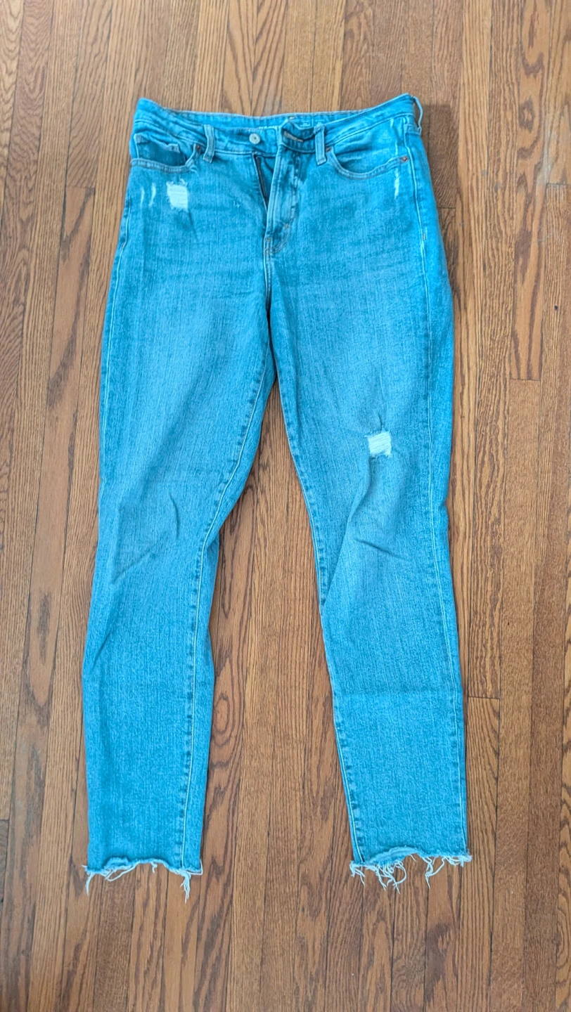Old Navy Tall Women's Straight Leg Jeans Light Wash