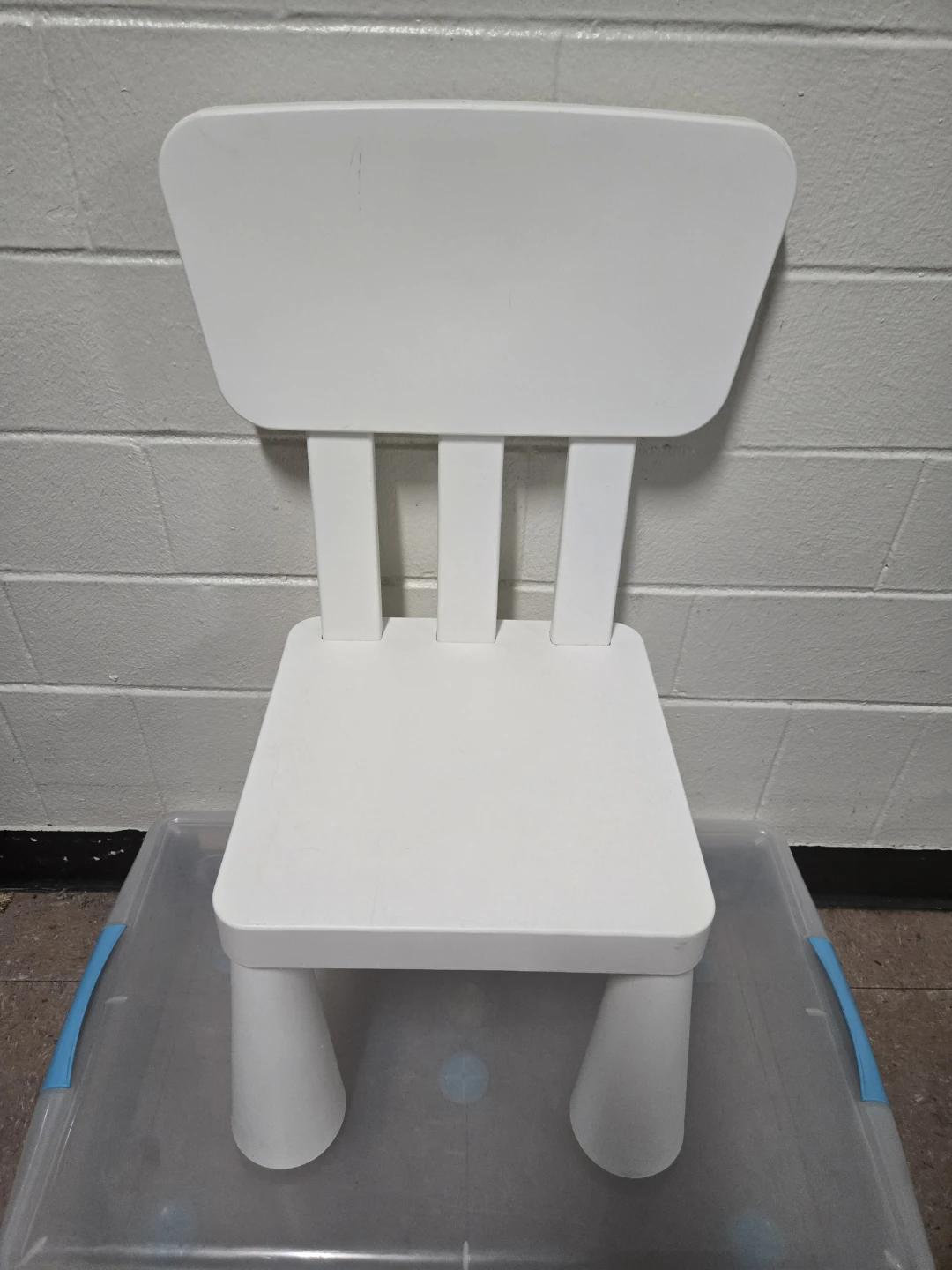 IKEA MAMMUT Childrens Chair White Kids Indoor Outdoor - photo 2