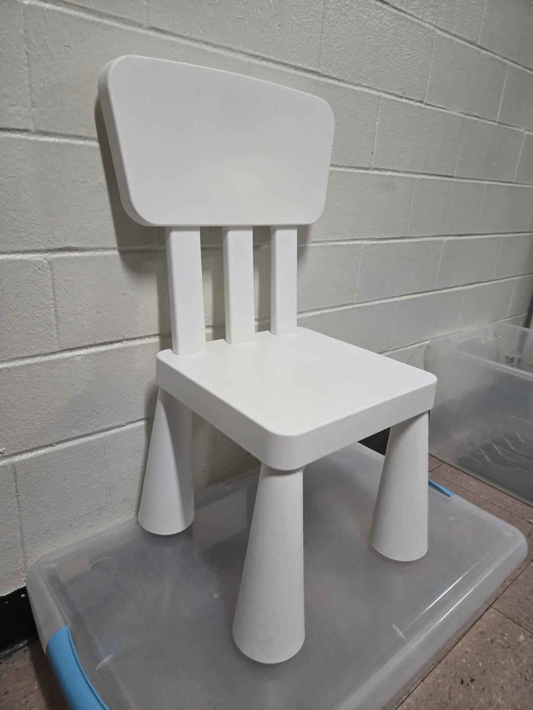 IKEA MAMMUT Childrens Chair White Kids Indoor Outdoor - photo 5