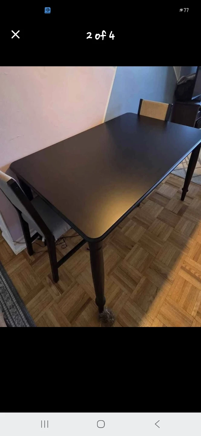 Large Dining Table Black - photo 2