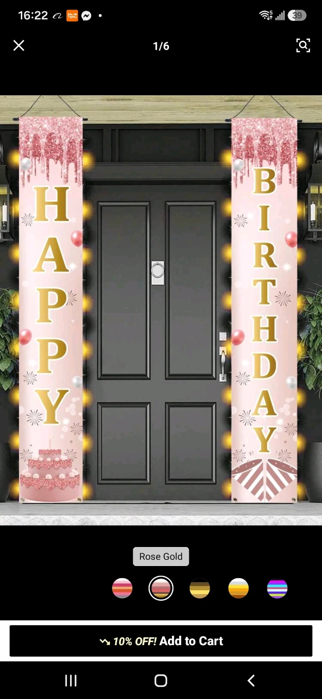 Happy Birthday Porch Banners