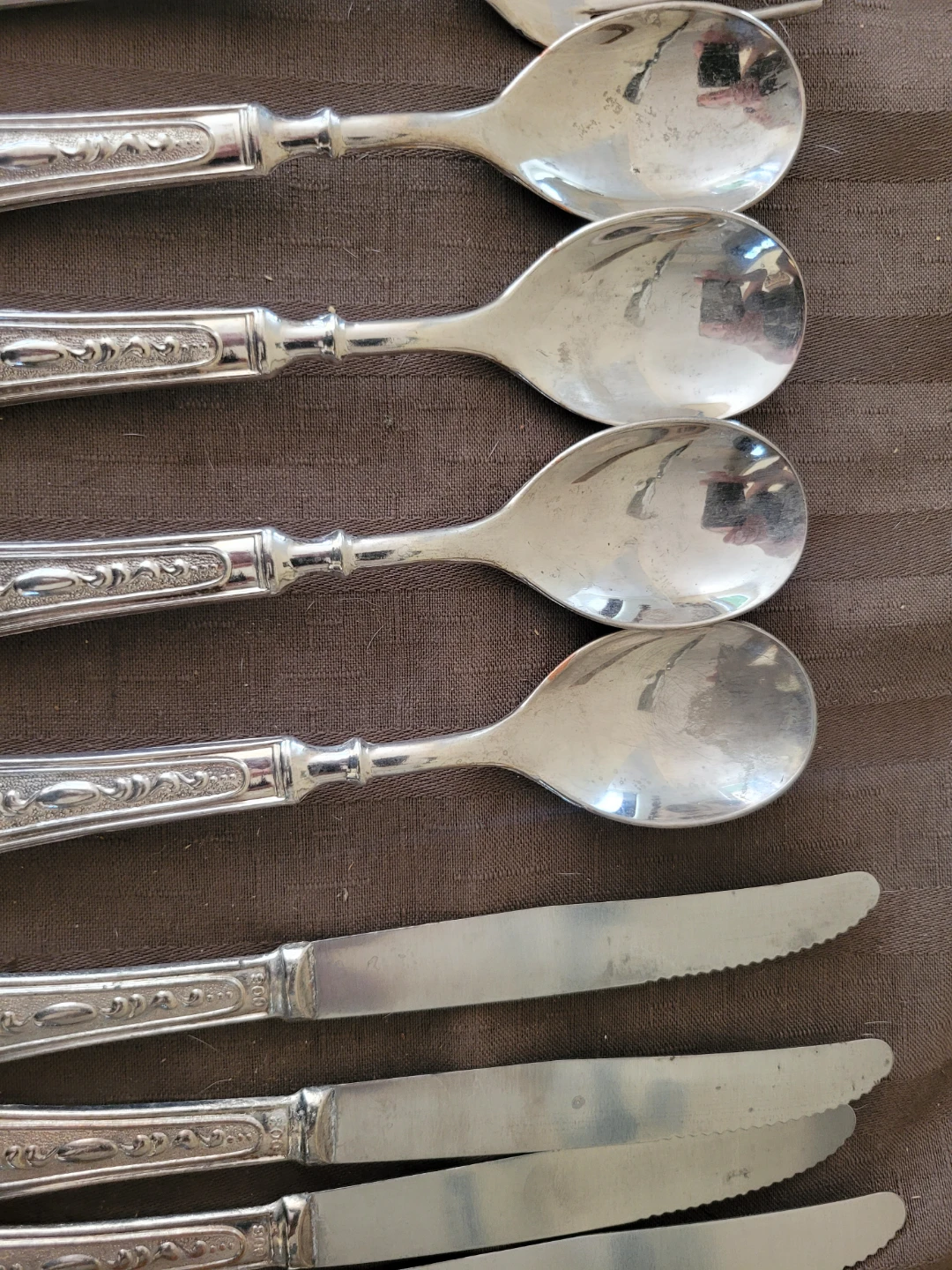 Service for 4 Silver Plate 16 pirces Flameware Utensils Set - photo 4
