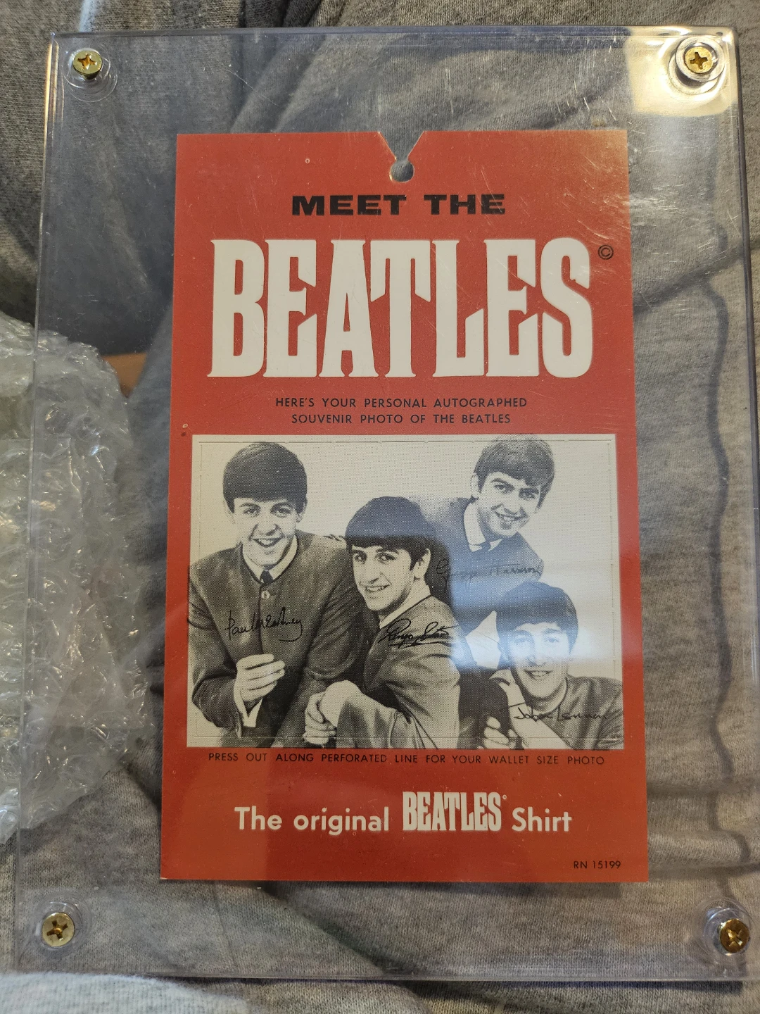 The Beatles Autographed Souvenir Photo Shirt