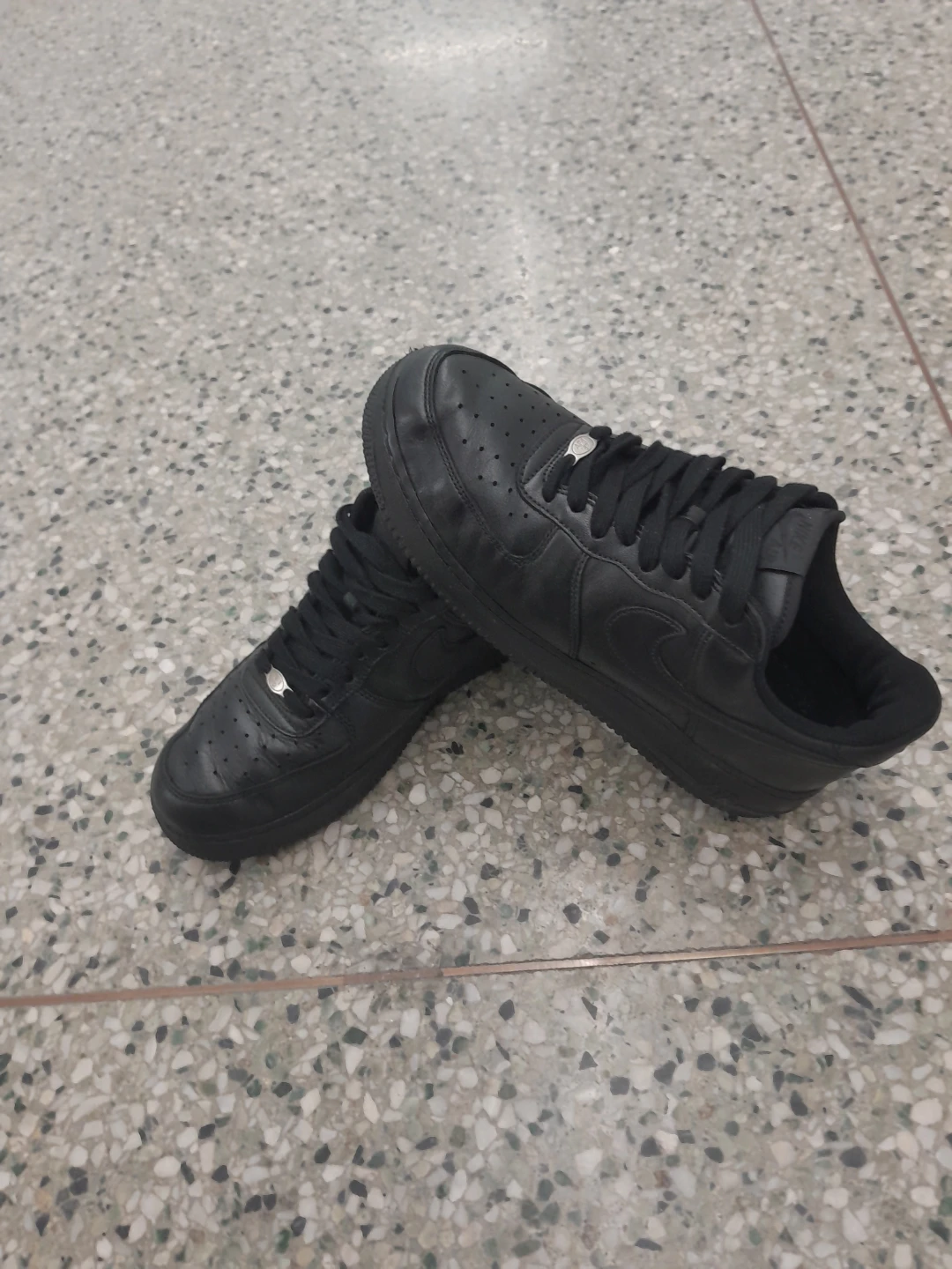 Nike Air Force 1 Low All Black Sneakers Size 8.5 - photo 5