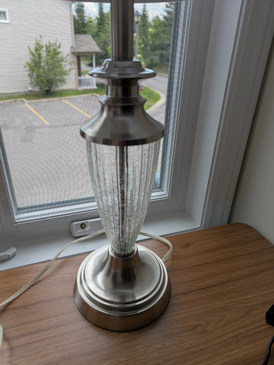 Table Lamp with Textured Glass Base