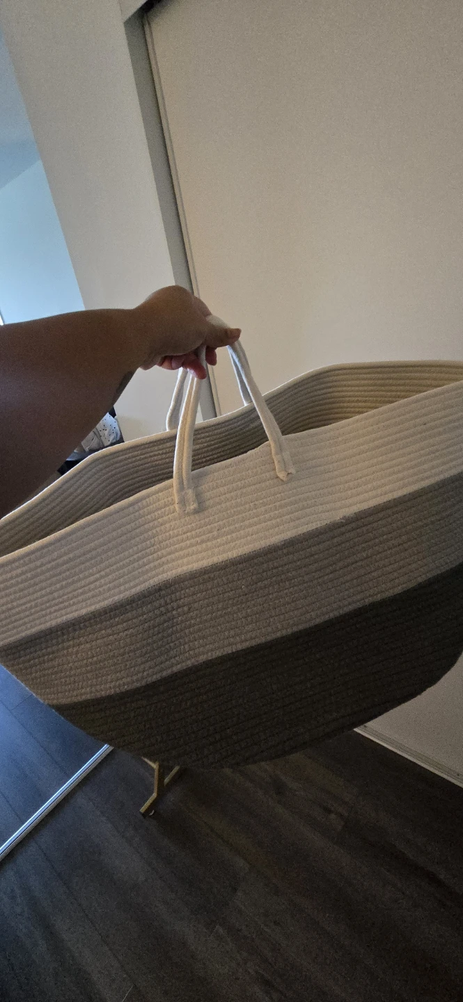 Large Rope Storage Basket with Handles - photo 3