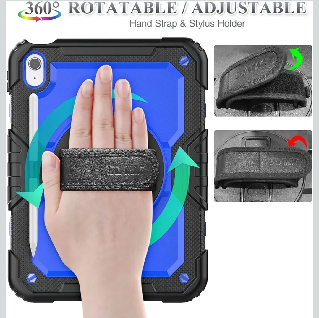 Case for iPad 11th/10th Gen (Blue+Black) - photo 2