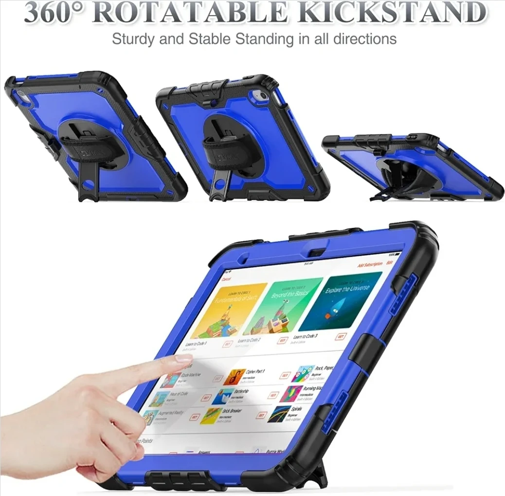 Case for iPad 11th/10th Gen (Blue+Black) - photo 3