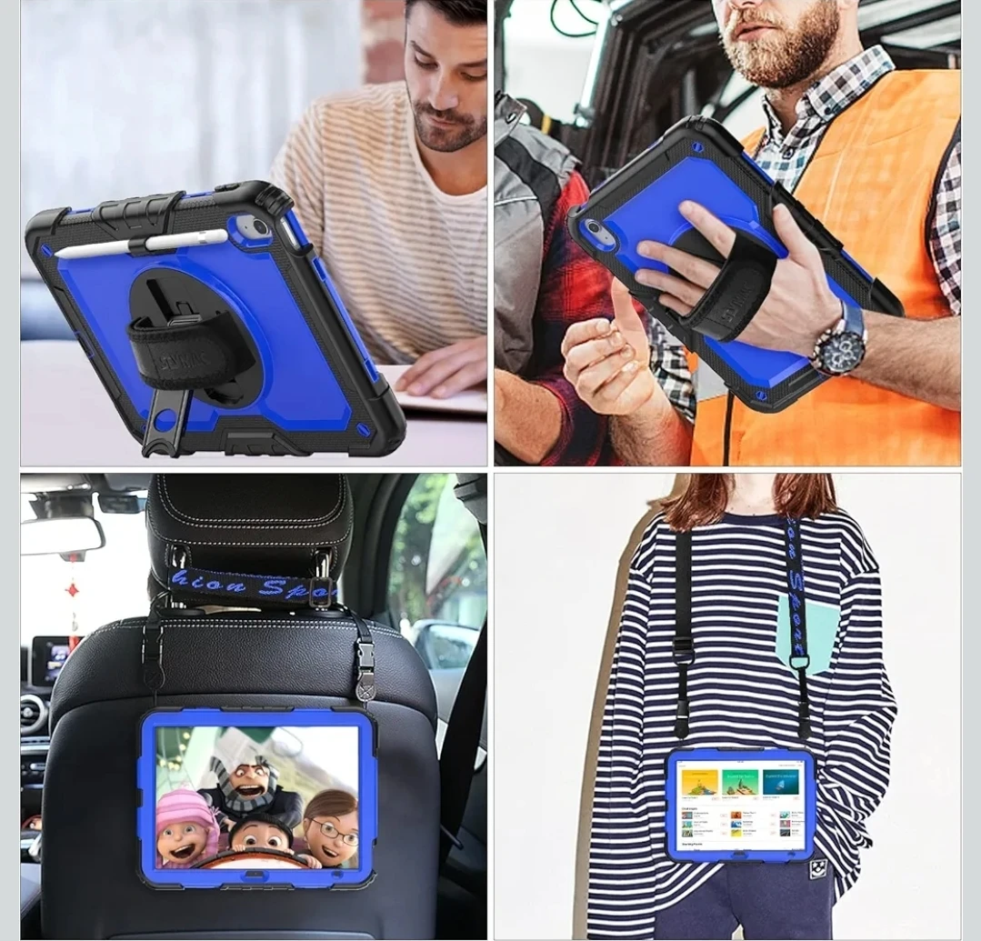 Case for iPad 11th/10th Gen (Blue+Black) - photo 4