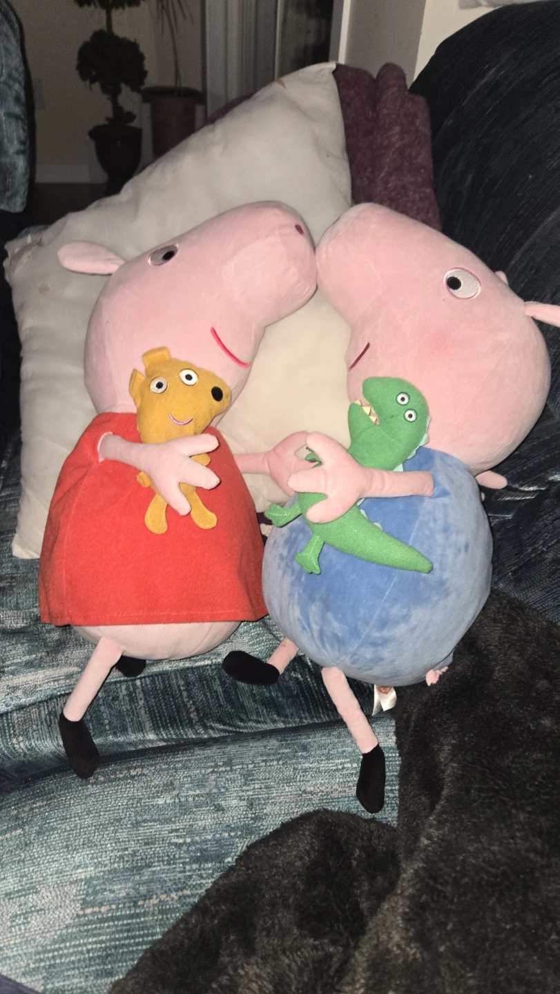 Large Peppa Pig & George Plush Toys