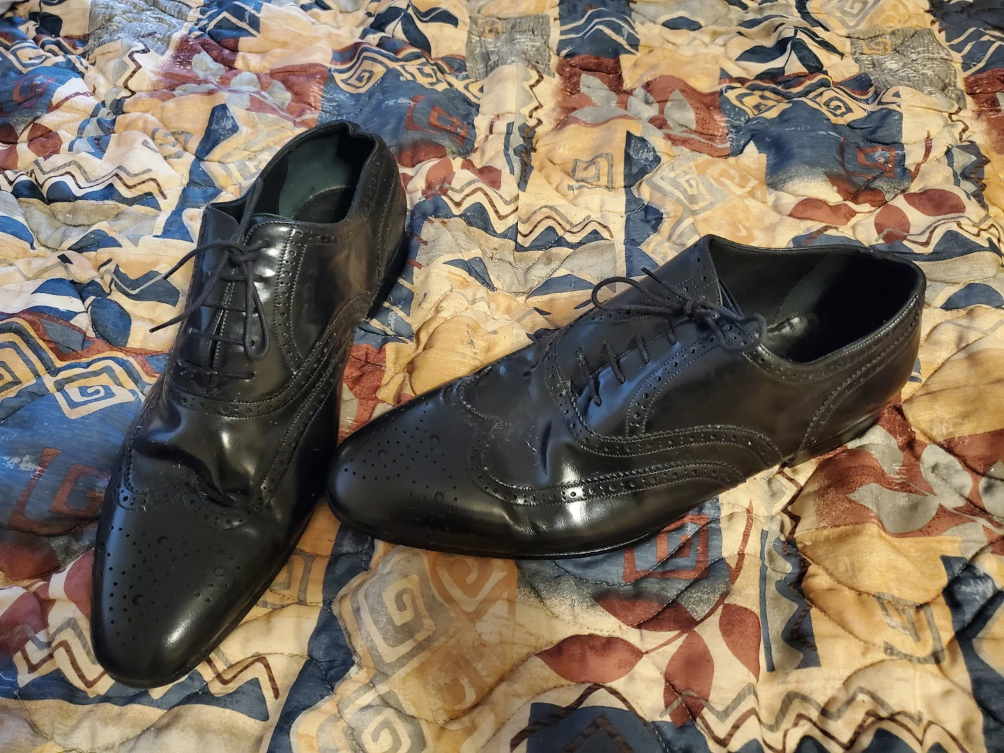 Burberry Black Wingtip Brogue Shoes