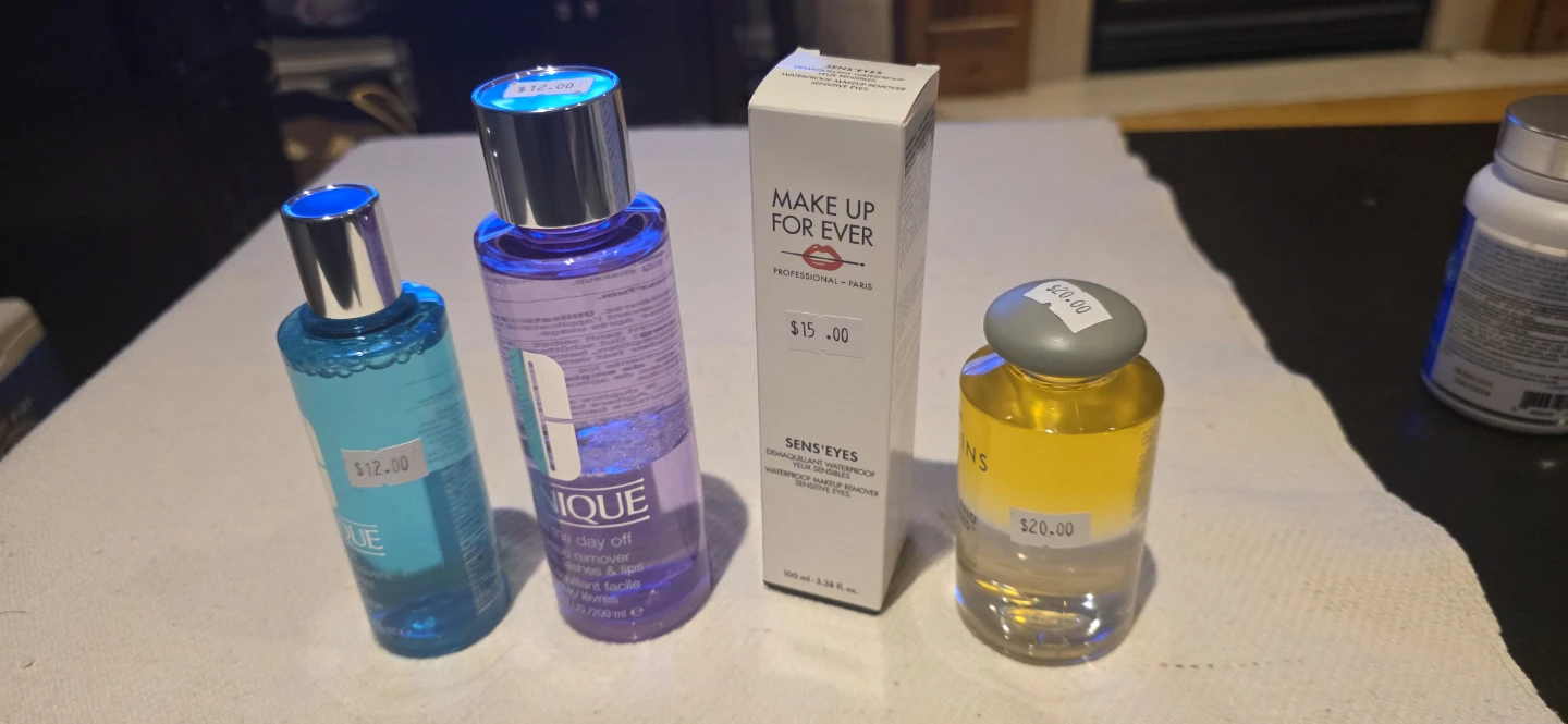 Variety of makeup Removers