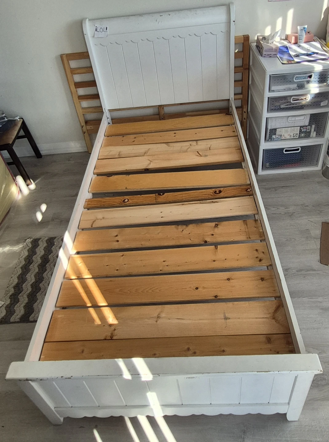 White Tween Bed Frame