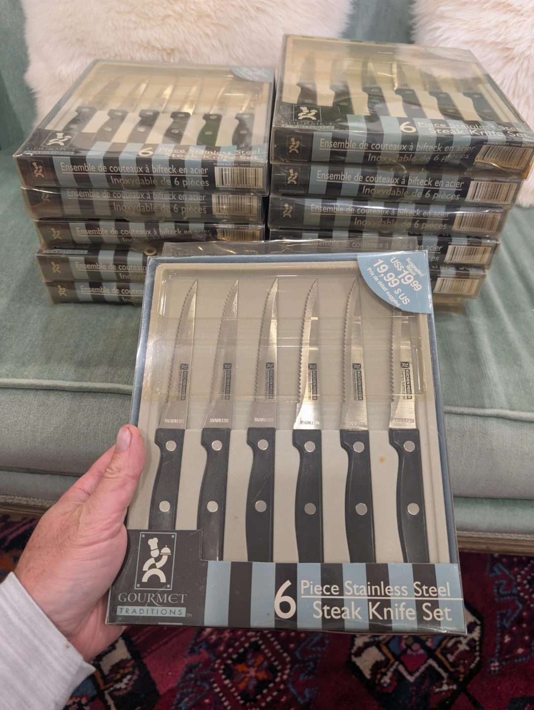 6 Piece Stainless Steel Steak Knife Set $15 each set