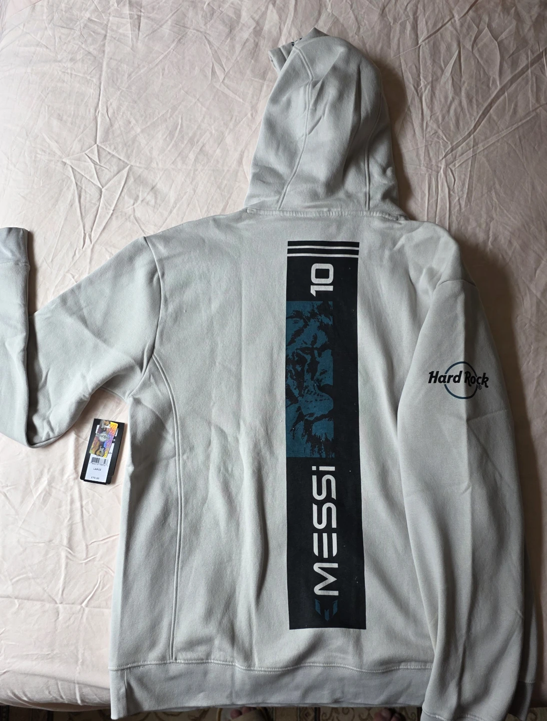 Messi #10 "X" Hard Rock Hoodie Sweatshirt **Brand New** - photo 2