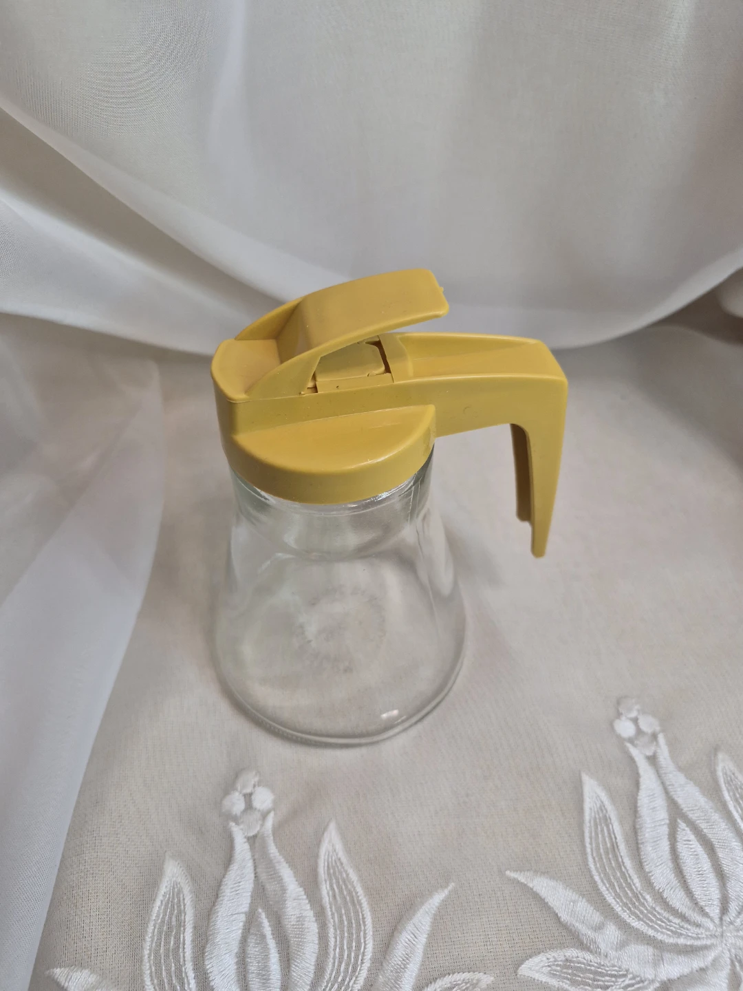 Vintage 12 oz Androck Glass with Mustard Yellow Lid Syrup - photo 3