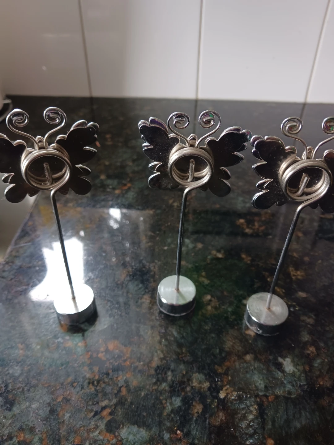 Set of 3 Butterfly Jeweled Place Card Holders - photo 5