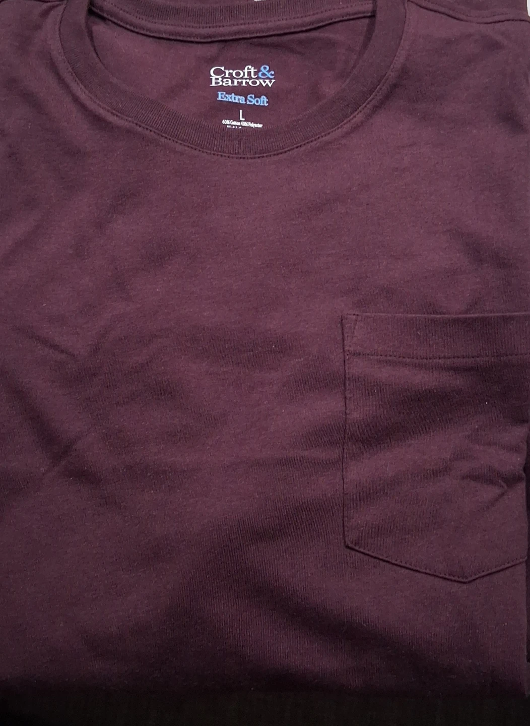 Croft & Barrow Men's Extra Soft Pocket T-Shirt Size L