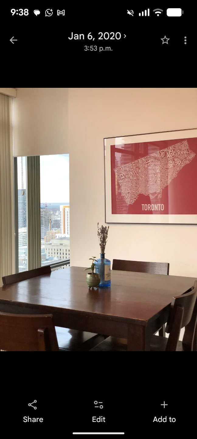 Tall Wooden Dining Table + 4 Chairs