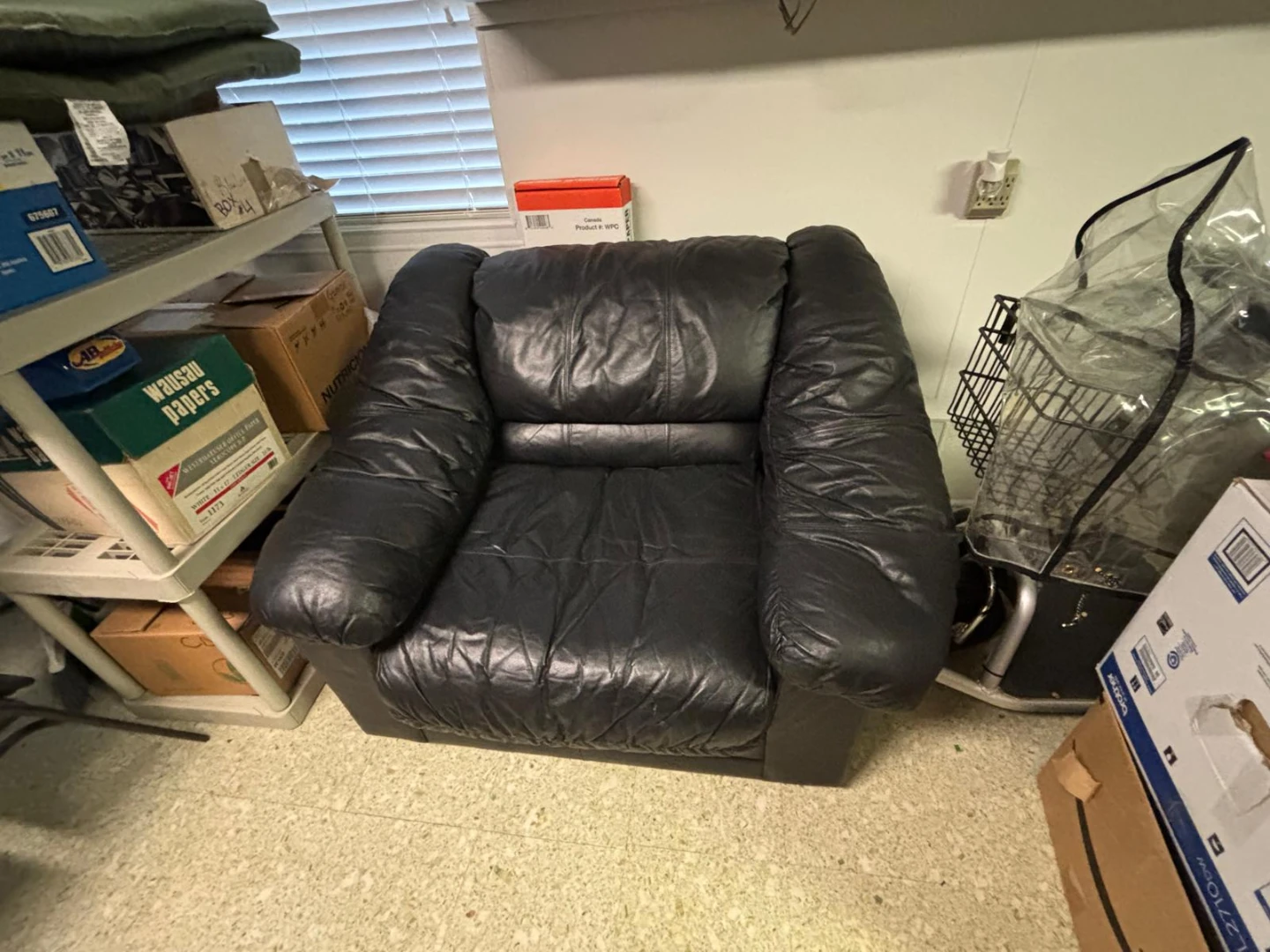 Black Leather Armchair